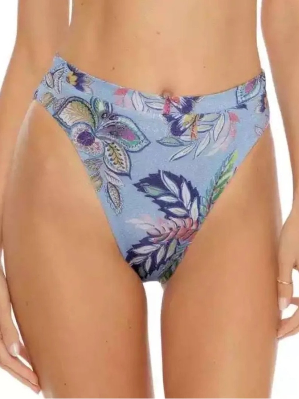 BECCA by Rebecca Virtue South Pacific High Waist Bikini Bottoms, SZ L BRAND NEW!